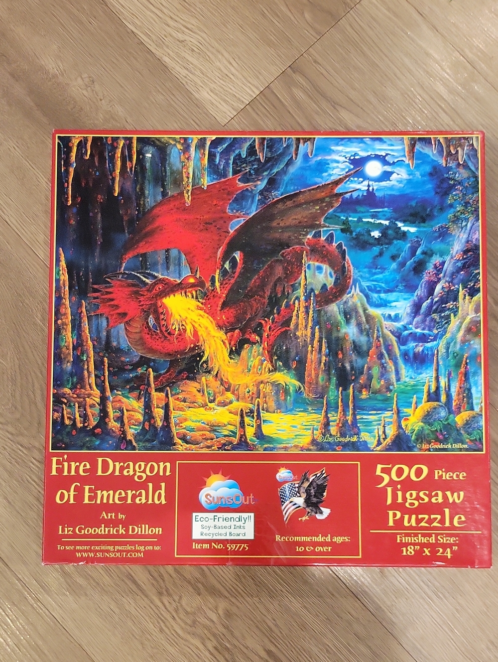 Fire Dragon Of Emerald Art Puzzle 500p.